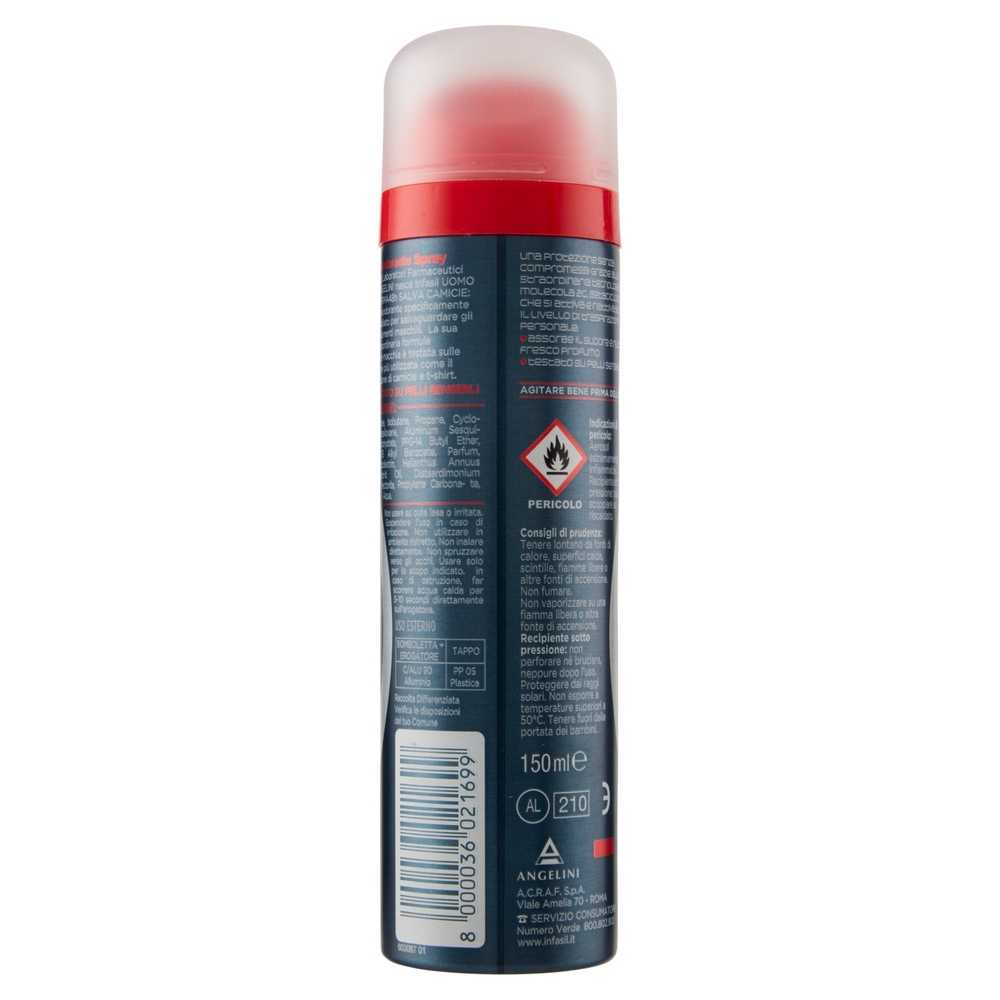 infasil Uomo Derma48H Deospray salva camicie 150 ml